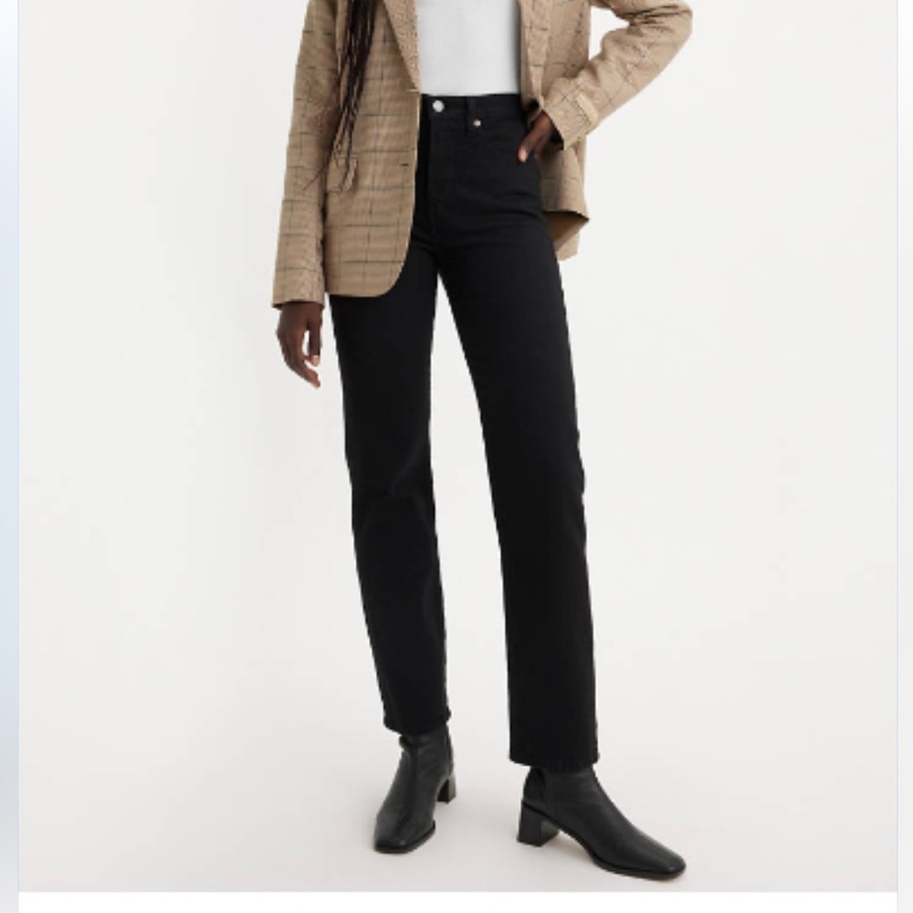 Levi’s Wedgie Straight Fit Jeans (Black Sprout, 29)